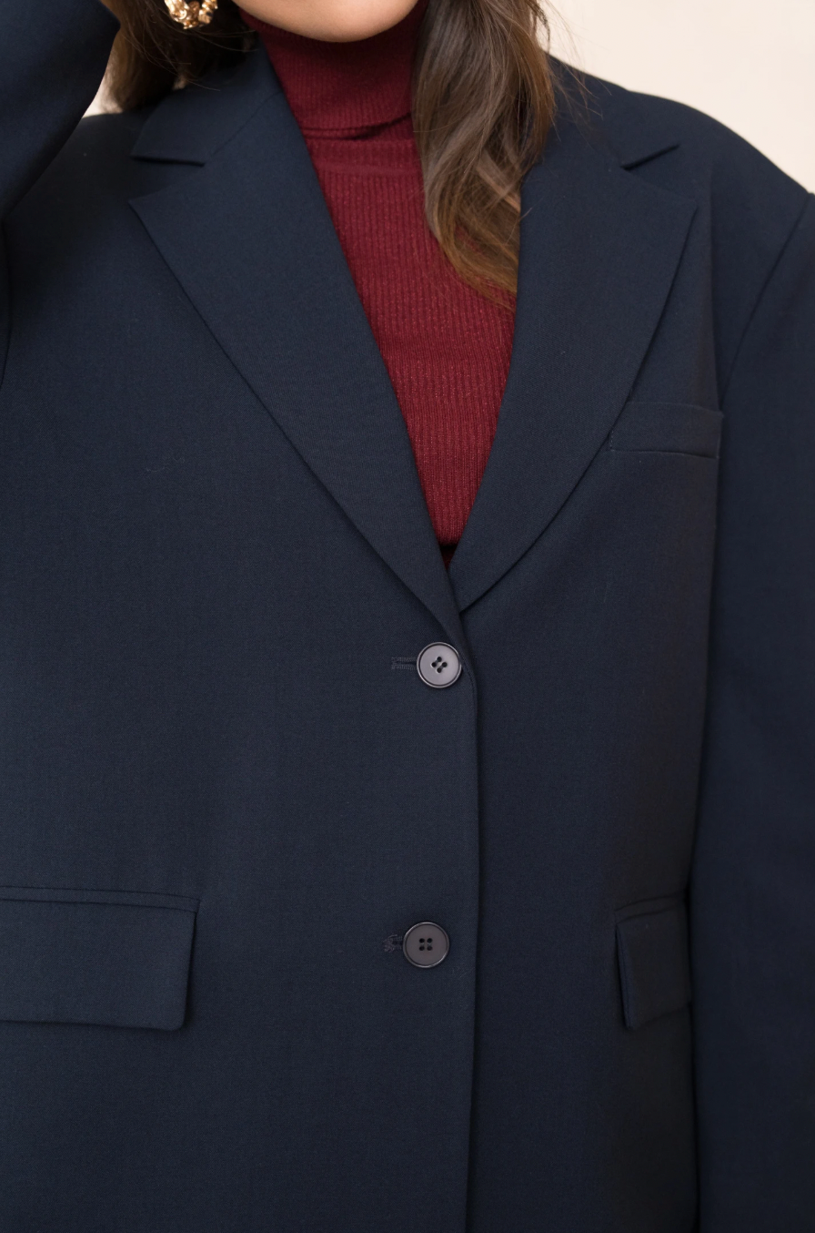 VESTE AVEC OUVERTURE À L'ARRIERE - BLEU NUIT