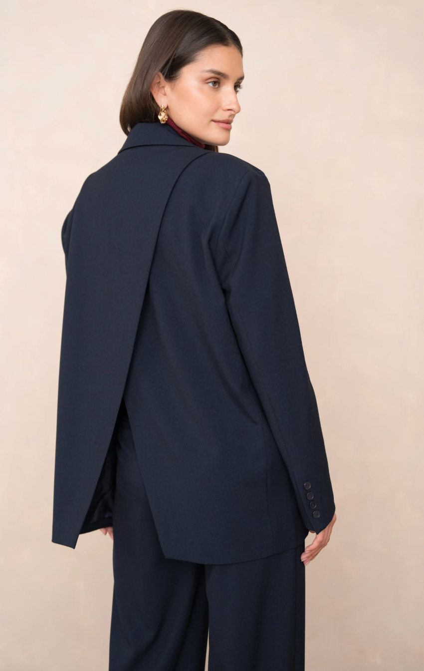 VESTE AVEC OUVERTURE À L'ARRIERE - BLEU NUIT